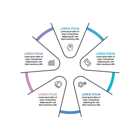 Business circle. timeline infographic icons de1signed for abstract background templateのイラスト素材