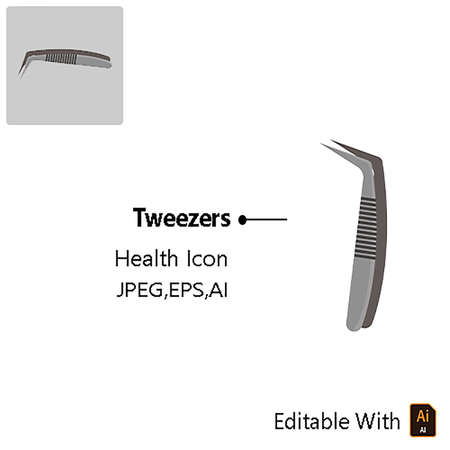 Health Icon - Tweezers Vector Design Graphic for design needs: Ui website, application, logo, illustration, etc.のイラスト素材