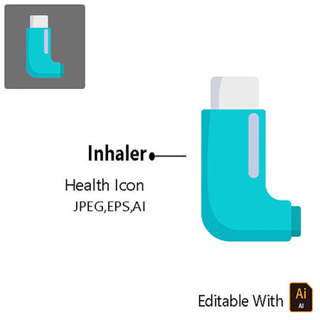 Health Icon - Inhaler Vector Design Graphicのイラスト素材