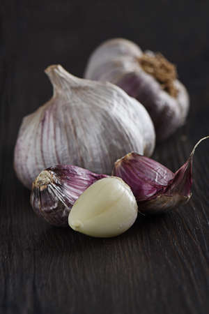 Northwestern purple skin garlicの写真素材