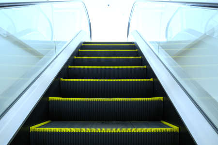 Look up the escalator from the ground below in superstoreの写真素材