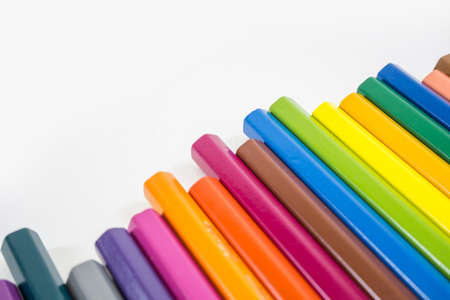 Pastel colors on a white background on isolated objectの写真素材