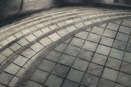 Stairs in the dark in dark light.の写真素材