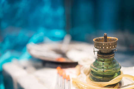 Equipment to use narcotic and Lantern.の写真素材