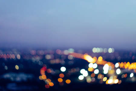 Lights of a big city from on high at night.の写真素材