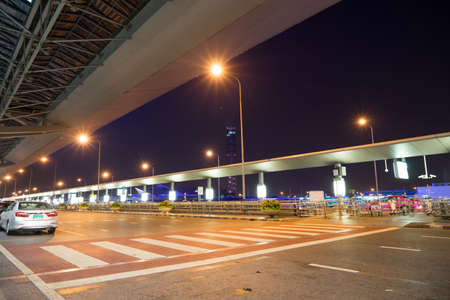 The airport in a quiet, peaceful night time.の写真素材