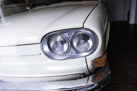 Old vintage cars that have been preserved in the garage for a long time.