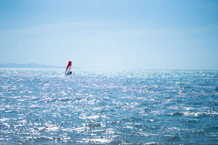 The sea, the beach and the bright weather on vacationの写真素材