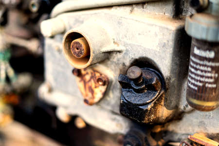 An old rusty engine that hasn't been used for a long timeの写真素材
