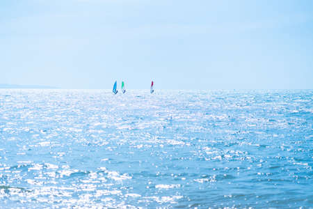 The sea, the beach and the bright weather on vacationの写真素材