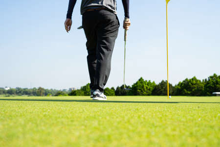 Golf sport played on the outdoor courts of the social elite