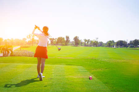 Golf sport played on the outdoor courts of the social eliteの写真素材