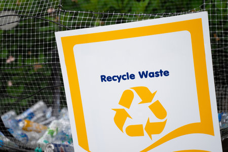 Recycle waste, recycling waste symbol sign, environmental protection concept.の写真素材