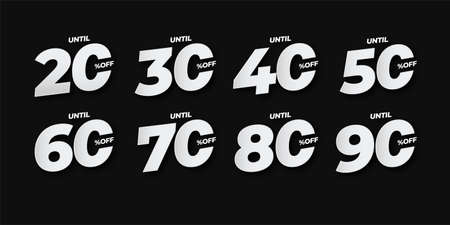 modern percentage collection perfect black friday sale vector design illustrationのイラスト素材