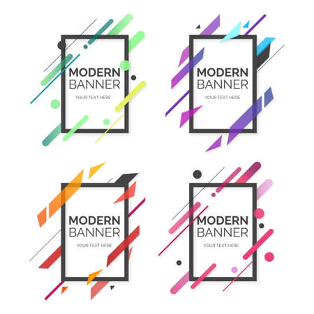 modern banner professional collection vector design illustrationのイラスト素材