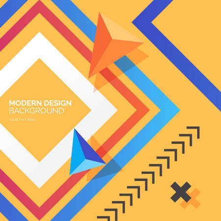 modern design background with colorful shapes design vector illustrationのイラスト素材