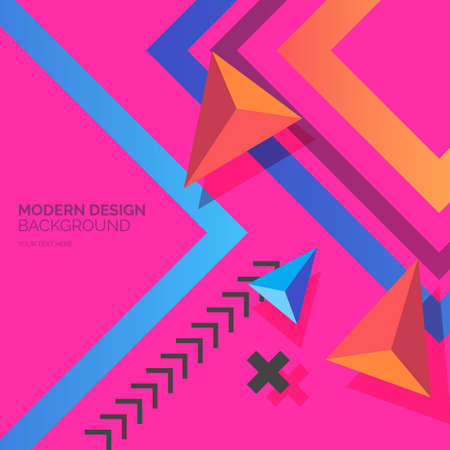 modern design shapes with colorful background design vector illustration