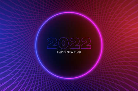 happy new year 2022 with abstract background vector template vector design illustrationのイラスト素材