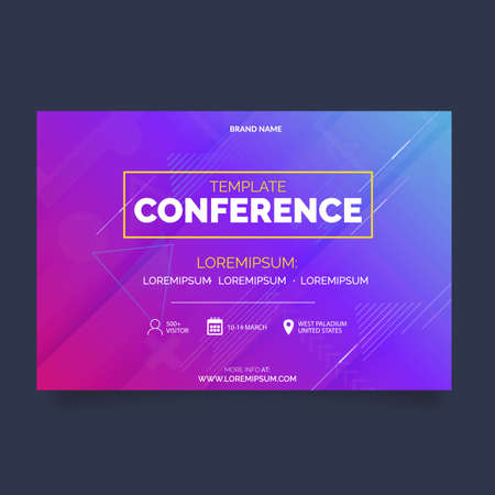 Modern business template conferenceのイラスト素材