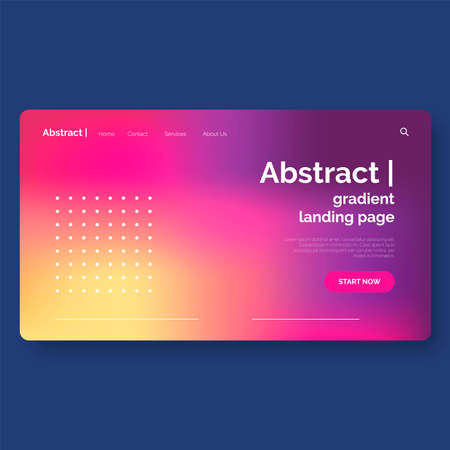 landing page template with abstract background design vector illustrationのイラスト素材