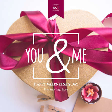 happy valentine s day message design vector illustration
