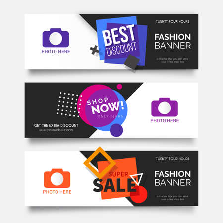 modern fashion sale banner collection design vector illustrationのイラスト素材