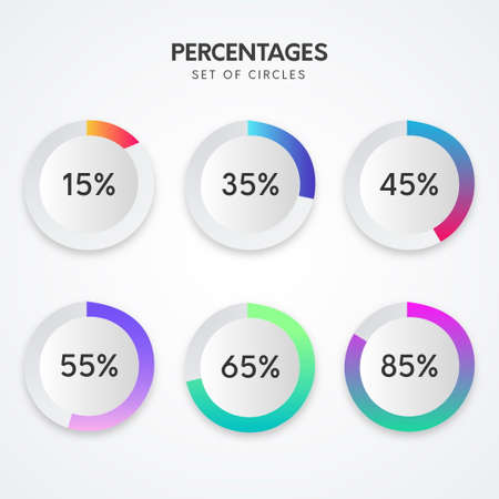 infographic with percentages design vector illustrationのイラスト素材