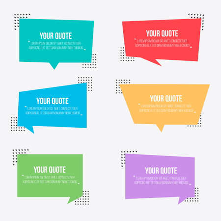 collection vintage speech bubbles quotes vector design illustrationのイラスト素材