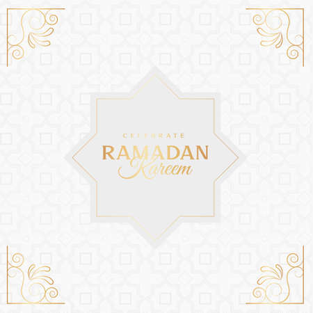 ramadan kareem greeting card with ornaments design vector illustrationのイラスト素材