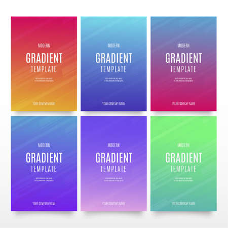 modern gradient template collection vector design illustrationのイラスト素材