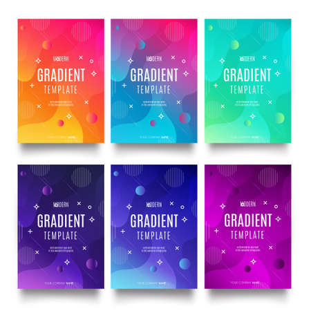 modern gradient template collection vector design illustrationのイラスト素材