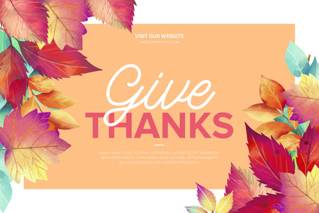 lovely thanksgiving day greeting card vector design illustrationのイラスト素材