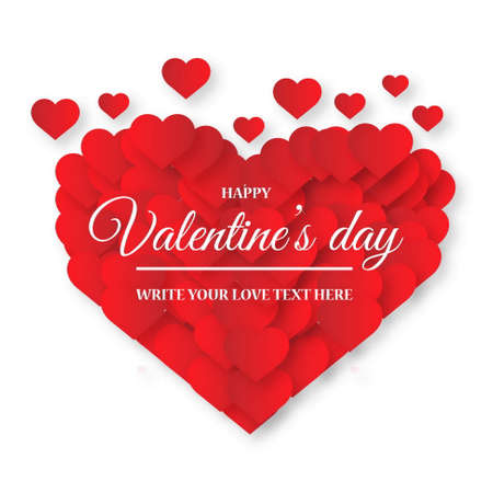 valentine s day hearts background design vector illustrationのイラスト素材