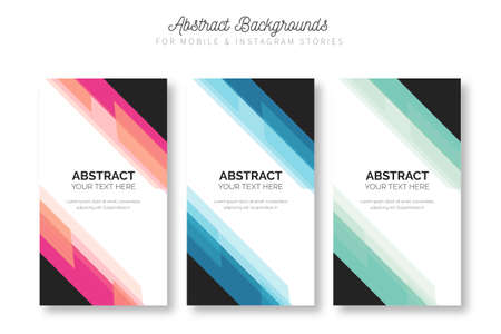 colorful backgrounds mobile instagram stories design vector illustrationのイラスト素材