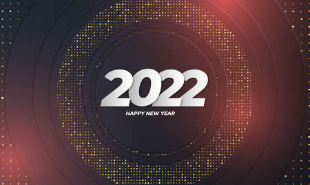 elegant new year 2022 card with abstract background design vector illustration