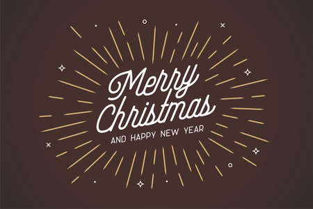 vintage merry christmas background design vector illustrationのイラスト素材
