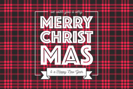 christmas background red black tartan pattern design vector illustrationのイラスト素材