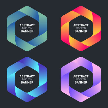 abstract modern banner with colorful gradient vector design illustrationのイラスト素材