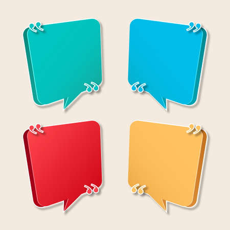 modern speech bubble collection quotes vector design illustrationのイラスト素材