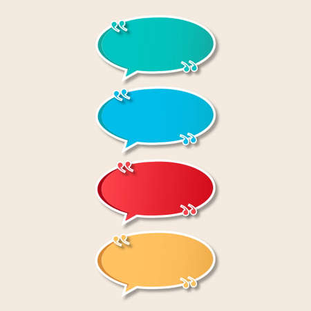 modern colorful speech bubble banner collection vector design illustrationのイラスト素材