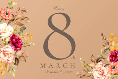 beautiful floral women s day background design vector illustrationのイラスト素材
