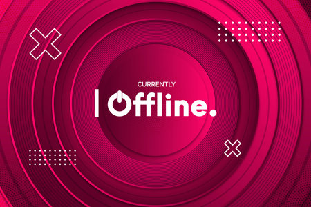 modern offline twitch background with circle background design vector illustrationのイラスト素材