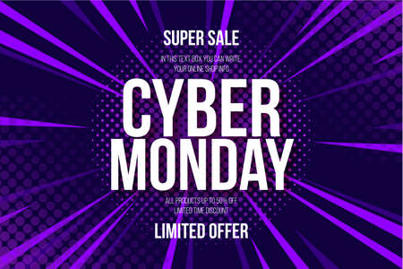 modern cyber monday banner background vector design illustrationのイラスト素材