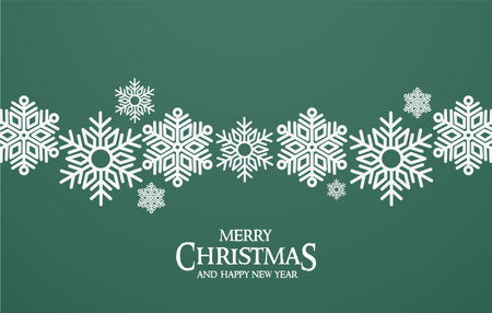 modern christmas background with white snowflakes vector design illustrationのイラスト素材