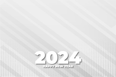 happy new year 2024 banner background vector design illustrationのイラスト素材