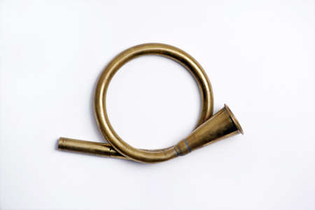 Retro horn isolated on white