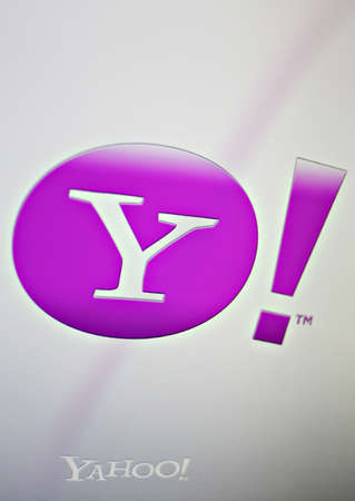 Bucharest, Romania - January 10, 2012: Shot of the Yahoo! logo on a computer screen with shallow depth of field. Yahoo! Inc. is an American multinational internet corporation headquartered in Sunnyvale, California, United States. のeditorial素材