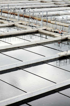 View of some water treatment plant facilities の写真素材