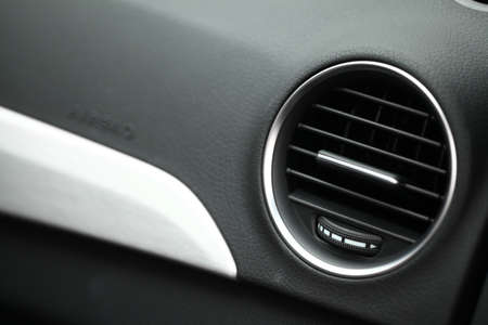 Detail of an air vent inside a carの写真素材