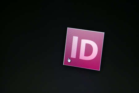 Bucharest, Romania - March 9, 2013: Adobe InDesign  logo is displayed on a computer screen. Adobe...